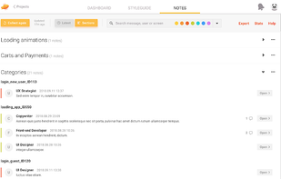Notes for Zeplin screenshot 1