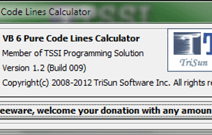VB 6 Pure Code Lines Calculator screenshot 1