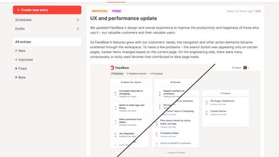 Announce important updates via the Changelog. Use labels to mark different types of announcements and schedule posts to synchronize your marketing efforts.