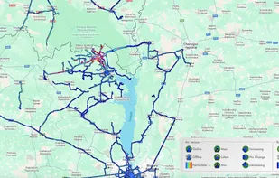 Map of ionizing radiation from Chernobyl 