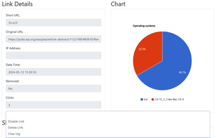 Link control, and data view
