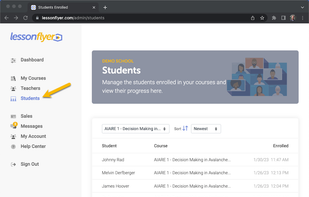 View and manage your students.