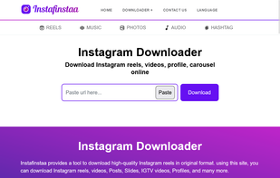 home page of instafinstaa