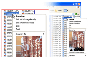 Image preview in context menu with Image Converter Plus