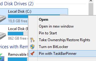 Taskbar Pinner screenshot 3
