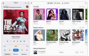 Tonearm displaying the public, unauthenticated home page
