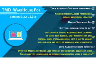TMD OpenCart warehouse pos software features list