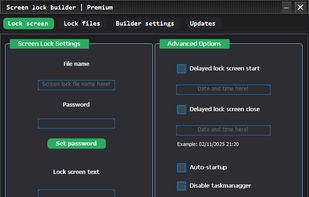 Premium screen lock tab