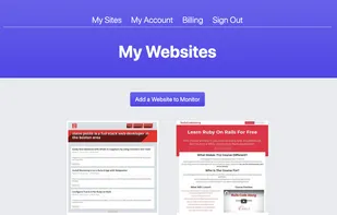 Add multiple websites to monitor.