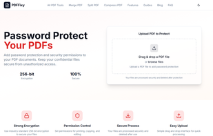 PDFFixy - Password Protect Tool