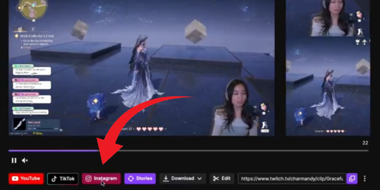 Twitch Clips now shareable on Instagram image