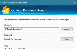 iSunshare Outlook Password Genius screenshot 2