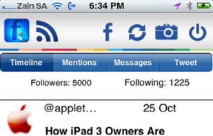 TweeBook screenshot 1