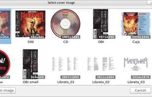 Disk cover dialog