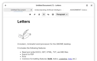 Letters Word Processor screenshot 1