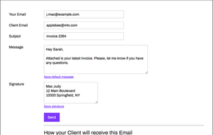 Email invoices to your clients from Invoice Station. Once they review the invoice, you will get a notification that they have seen the invoice you have just sent their way.