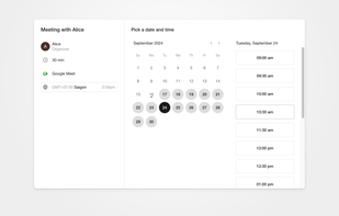 Scheduling Page