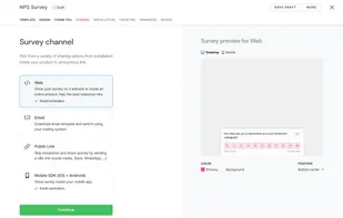 Choose your preferred way of delivering the survey. All options support pre-identification.