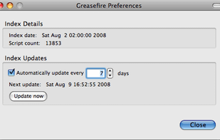 Greasefire screenshot 2