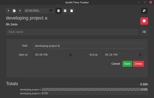 Gerbil Time Tracker screenshot 1
