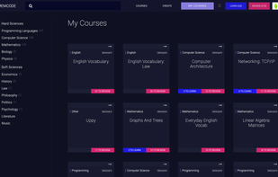You have a one-click away, slick interface to learn/review your flashcards.