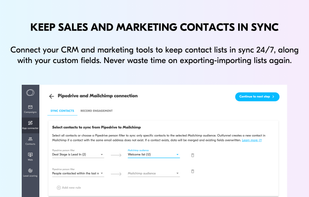 Keep sales and marketing contacts in sync.