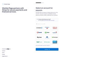 Connect Stripe account and add payout information