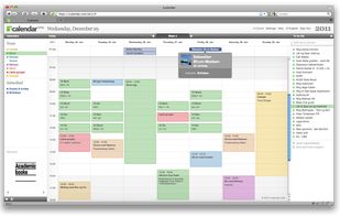 The week view of the calendar with opened todo list.