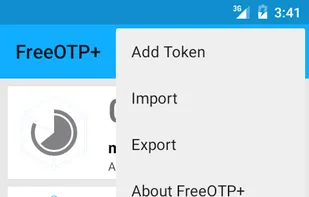 FreeOTP+ (fork of FreeOTP) screenshot 1