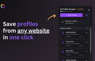 Save profiles from any website in one click