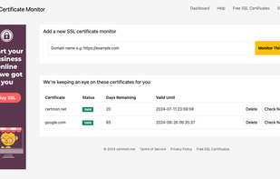 Certificate Monitor screenshot 1