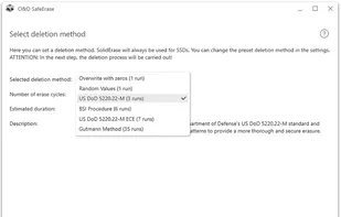 O&O SafeErase screenshot 3
