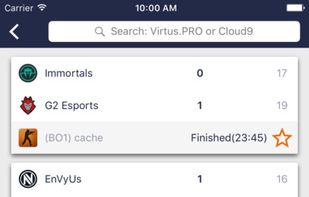 eSportLiveScore screenshot 2
