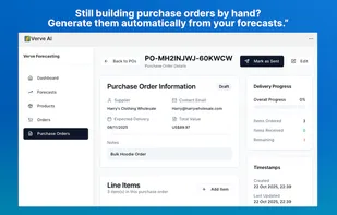 Still building purchase orders by hand? Generate them automatically from your forecasts