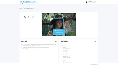 Face recognition service test page