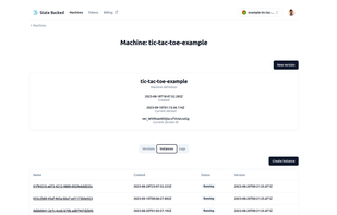 See every instance in the web dashboard