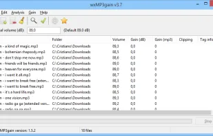 wxMP3gain screenshot 1