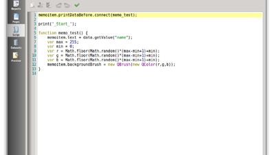 Script editor module