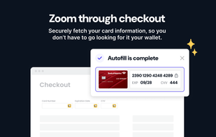 Autofill your card info in one click, including CCV