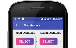 language selection screen