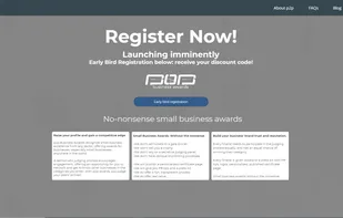 p2p Business Awards "Earlybird" homepage