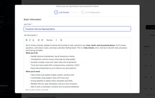 creating the Ai interview