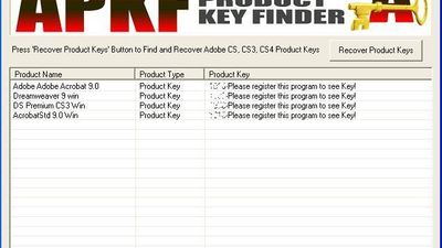 APKF Product Key Finder screenshot 1