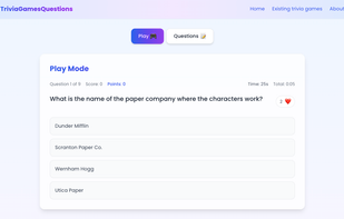 TriviaGamesQuestions screenshot 1