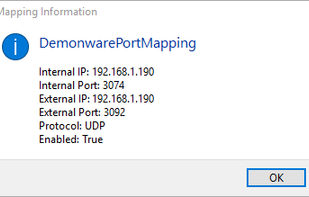 Mapped port information.