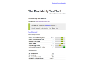 The Readability Test Tool screenshot 1