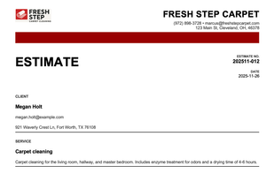 A clean, accurate line-item estimate format ready to share with customers, generated automatically from the forwarded email.
