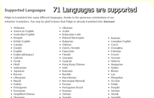 71 languages are supported