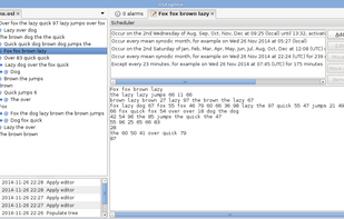 The scheduler in an item's editor, used to set recurrence rules.