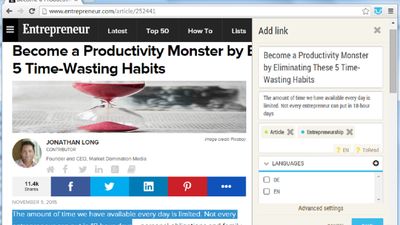Quickly save and organize bookmarks side-by-side while browsing.